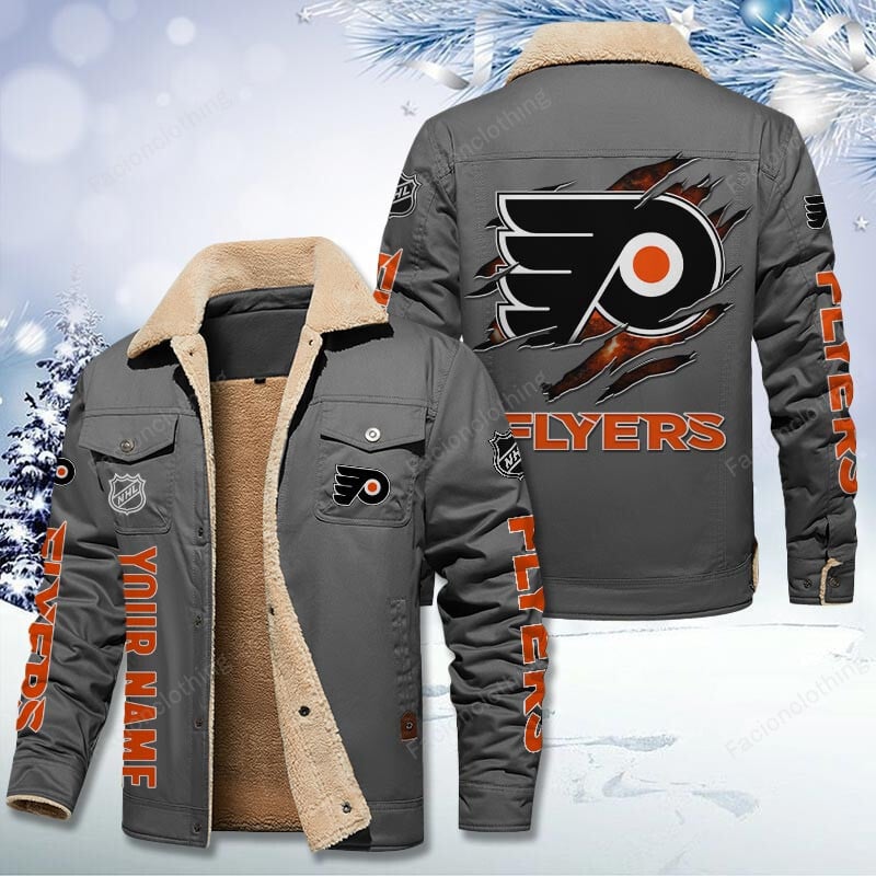 Sportswearmerch Philadelphia Flyers NHL Personalized Cotton Jacket For Fan
