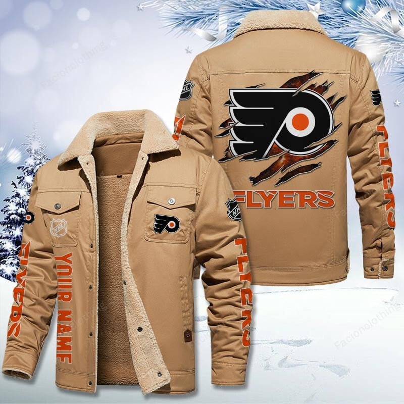 Sportswearmerch Philadelphia Flyers NHL Personalized Cotton Jacket For Fan