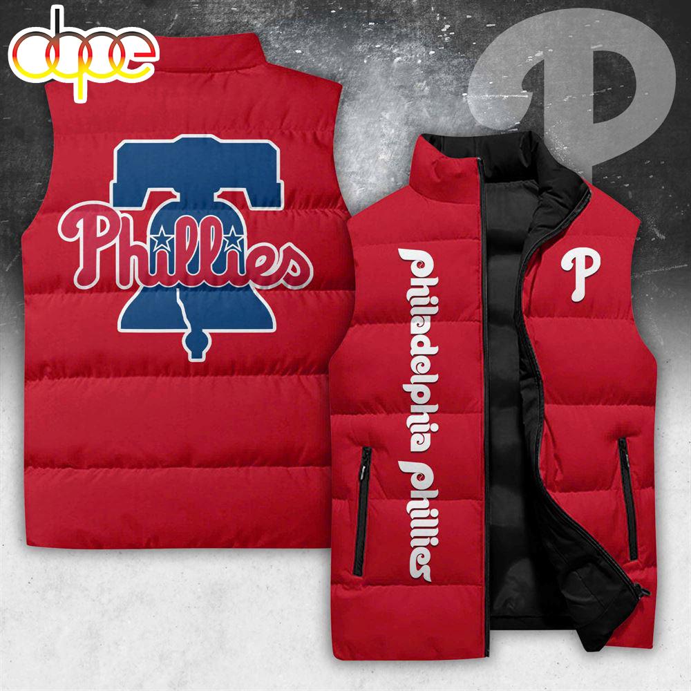 Sportswearmerch Philadelphia Phillies MLB 2024 Personalized Sleeveless Puffer Jacket For Fan