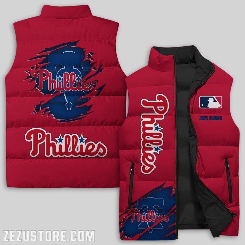 Sportswearmerch Philadelphia Phillies MLB MLB Sleeveless Puffer Jacket For Fans