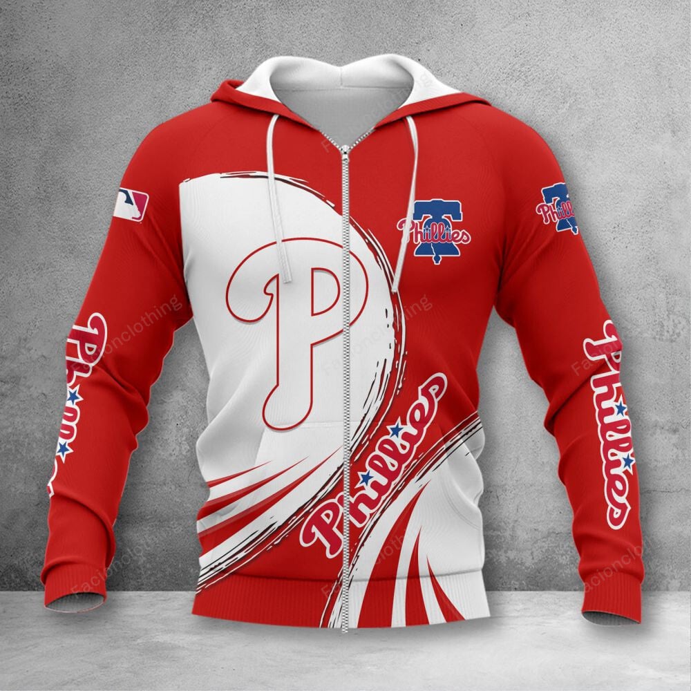 Sportswearmerch Philadelphia Phillies MLB Personalized Zip Hoodie For Fan