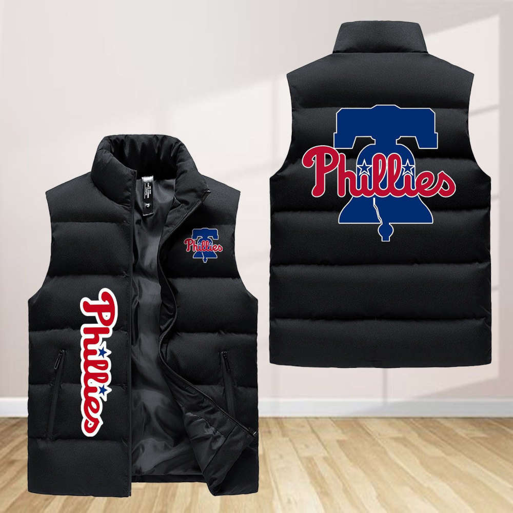 Sportswearmerch Philadelphia Phillies MLB Sleeveless Puffer Jacket For Fans