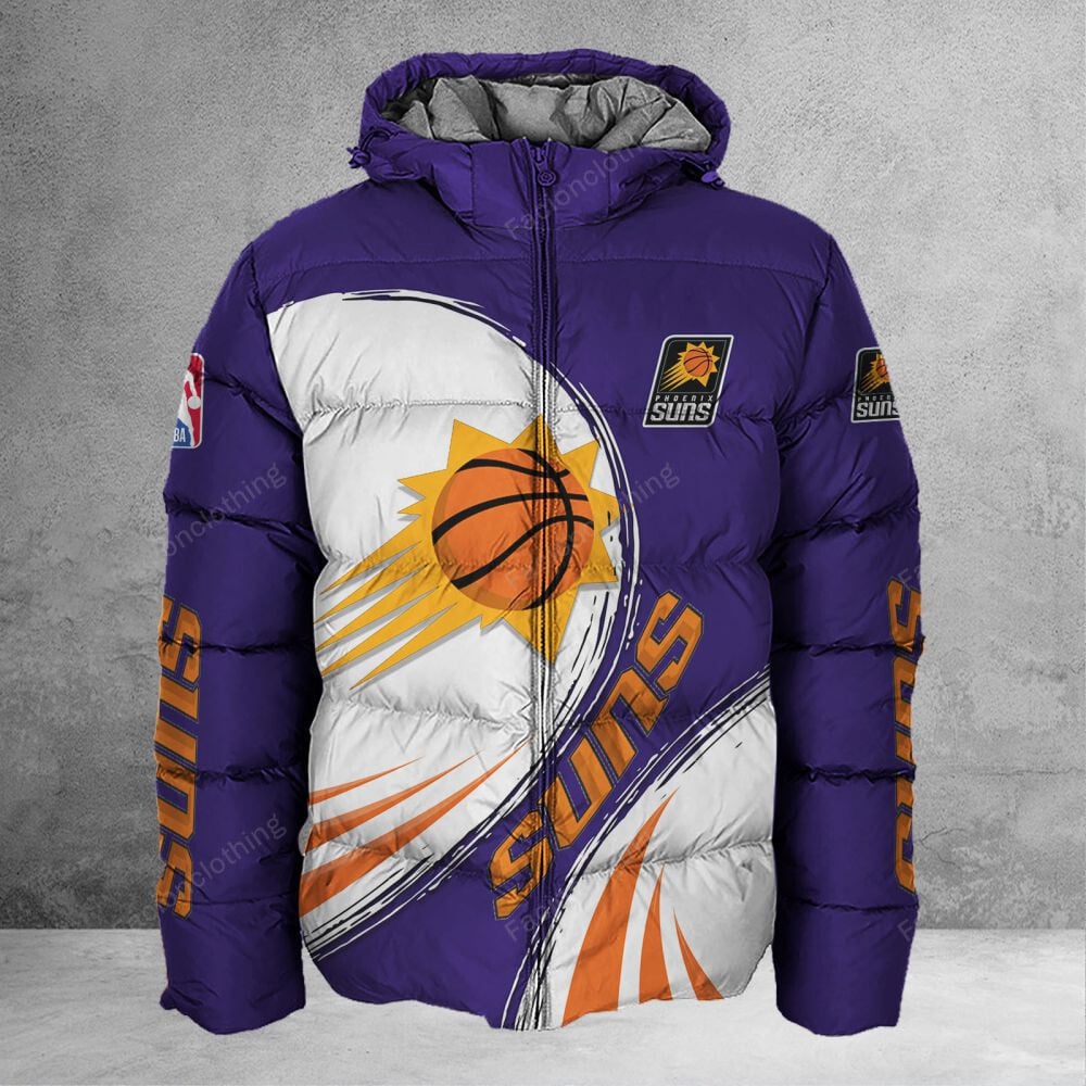Sportswearmerch Phoenix Suns NBA Personalized Puffer Jacket For Fan