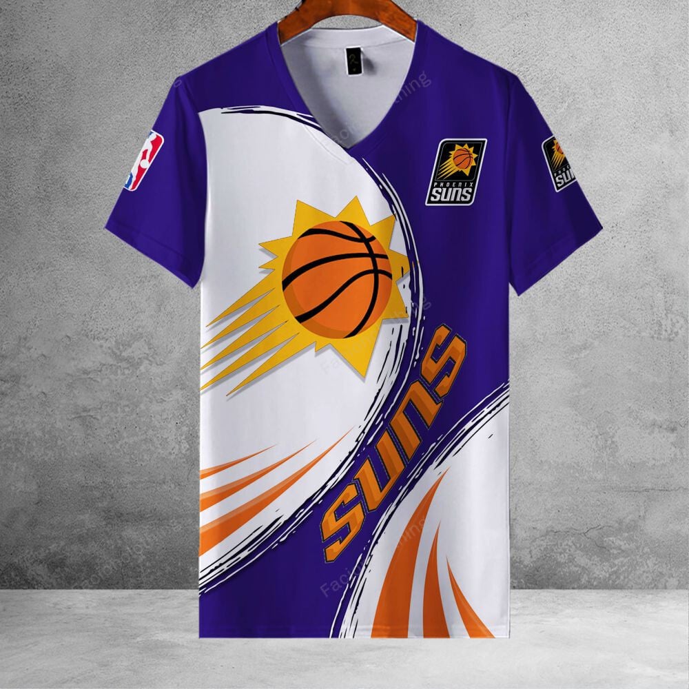 Sportswearmerch Phoenix Suns NBA Personalized V-neck Women T-shirt For Fan