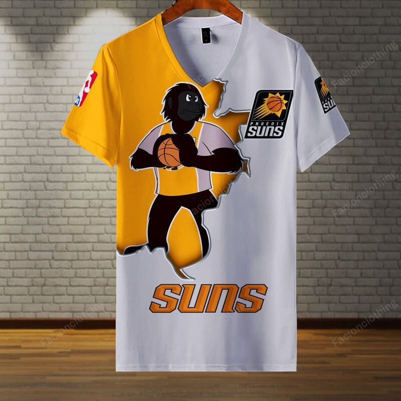 Sportswearmerch Phoenix Suns NBA Personalized V-neck Women T-shirt For Fan
