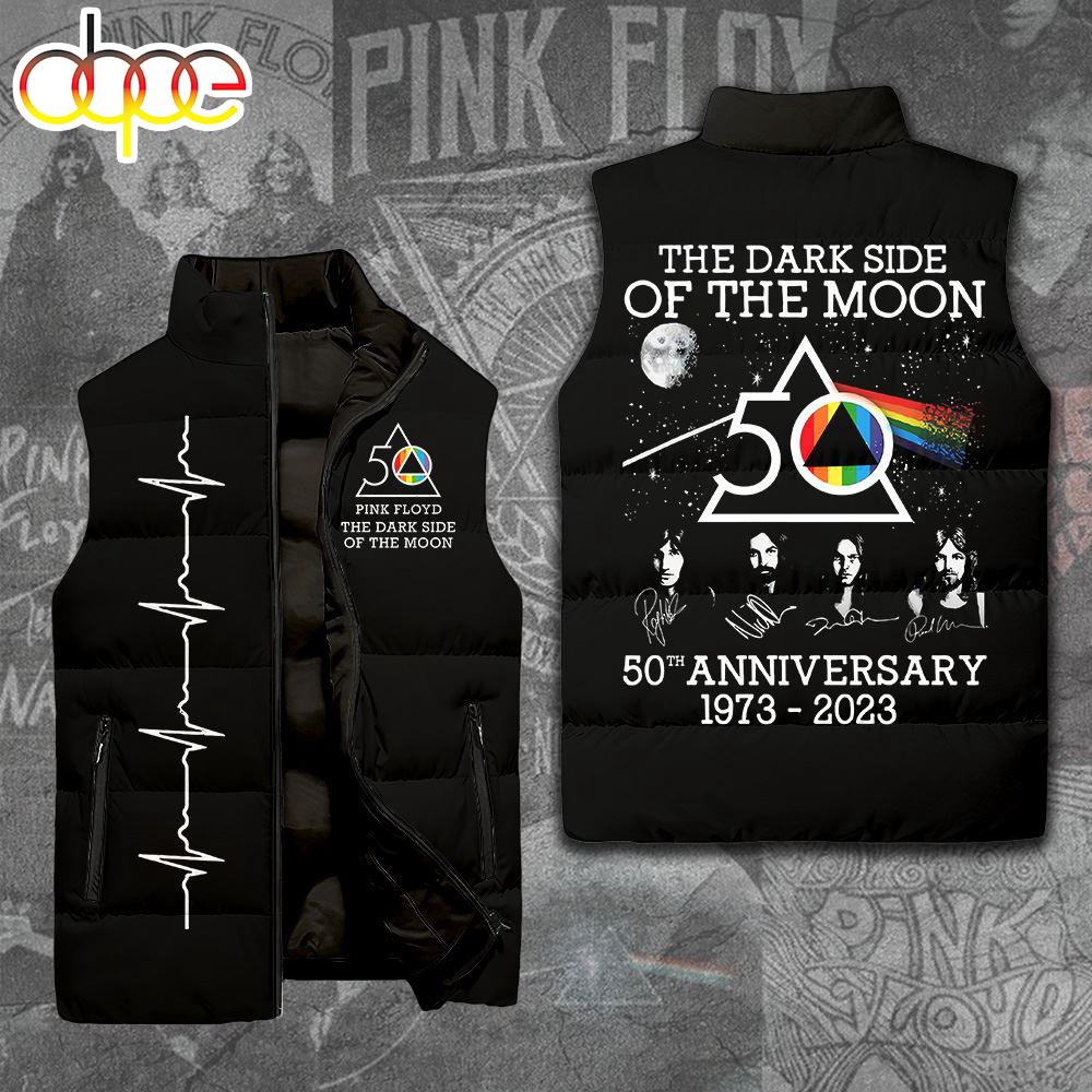 Sportswearmerch Pink Floyd Music Personalized Sleeveless Puffer Jacket For Fan