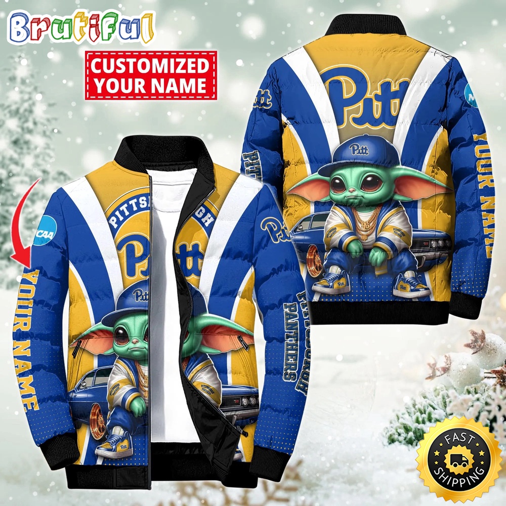 Sportswearmerch Pittsburgh Panthers NCAA Baby Yoda Puffer Jacket For Fan