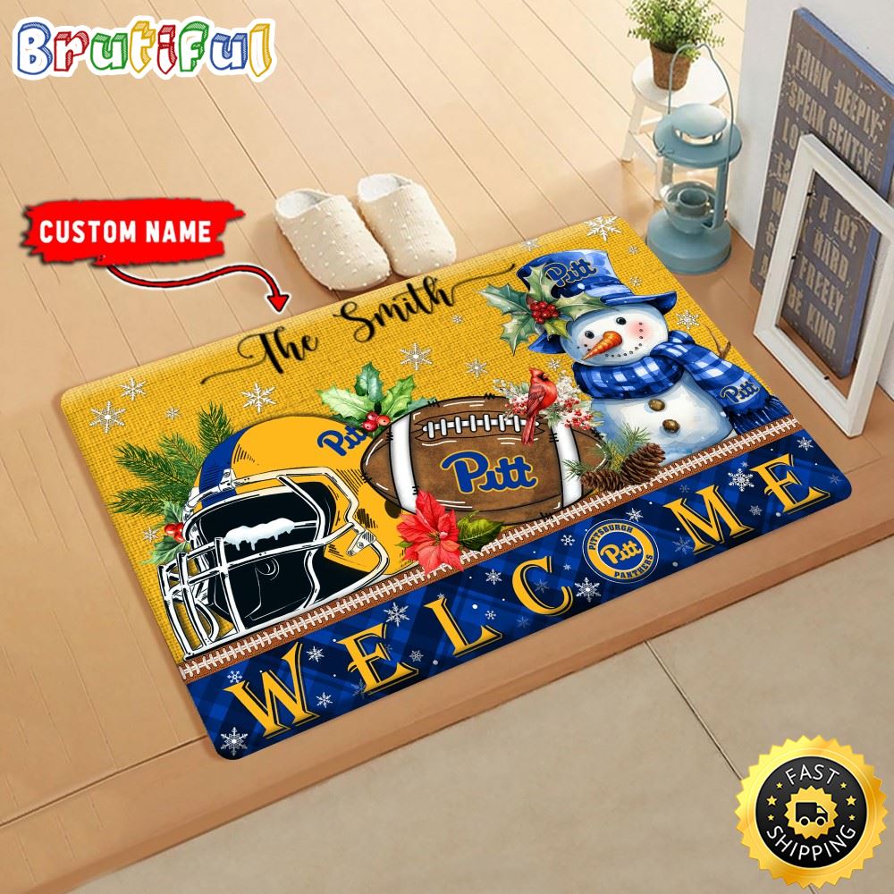 Sportswearmerch Pittsburgh Panthers NCAA Christmas Doormat For Fan