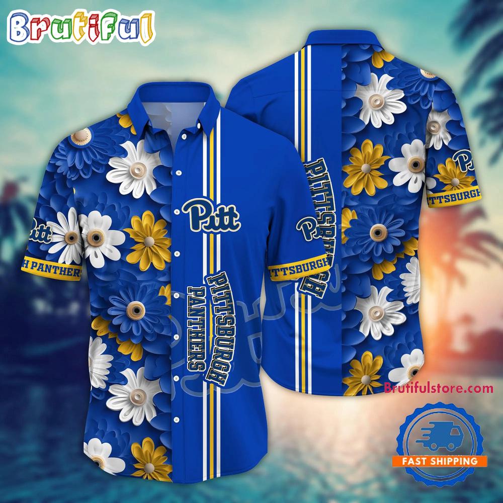 Sportswearmerch Pittsburgh Panthers NCAA Flower Summer Personalized Hawaiian Shirt For Fan