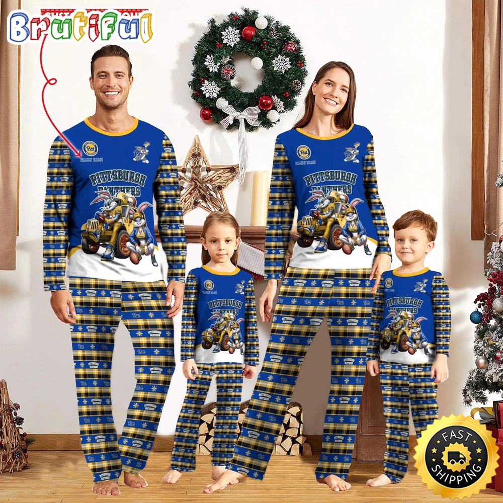 Sportswearmerch Pittsburgh Panthers NCAA Personalized Pajamas Family For Fan