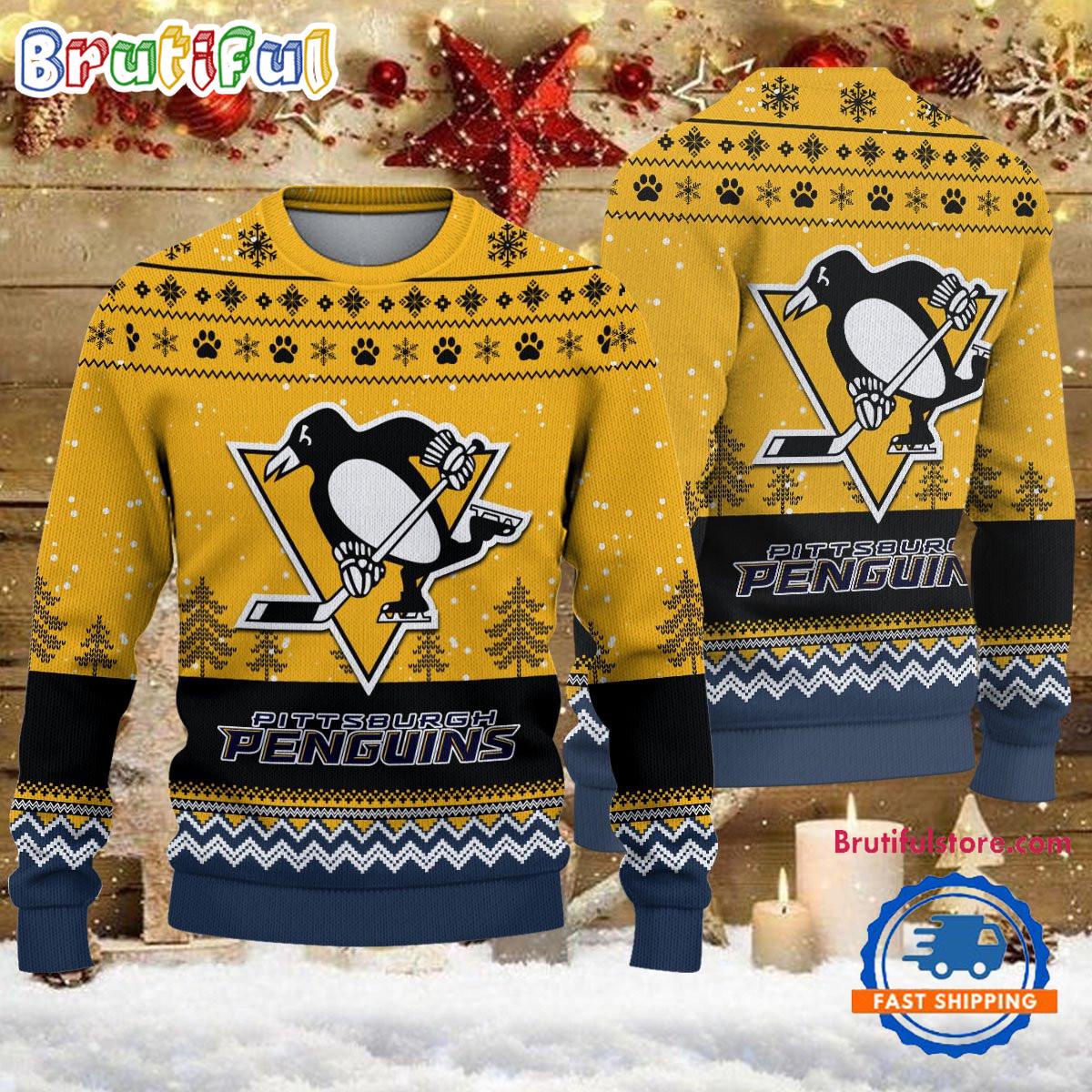 Sportswearmerch Pittsburgh Penguins NHL Personalized Christmas Sweater For Fan
