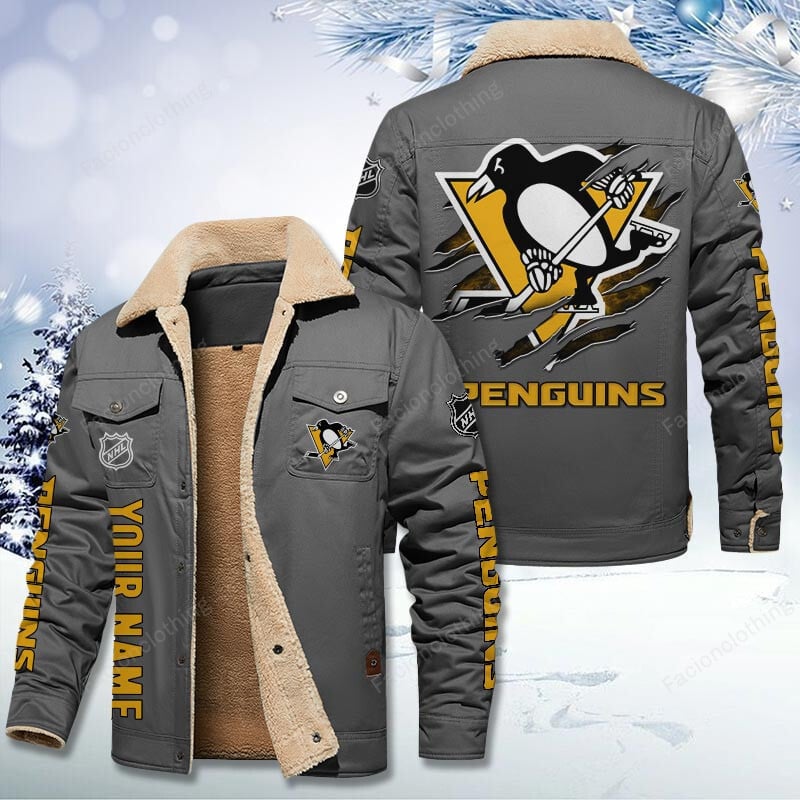 Sportswearmerch Pittsburgh Penguins NHL Personalized Cotton Jacket For Fan