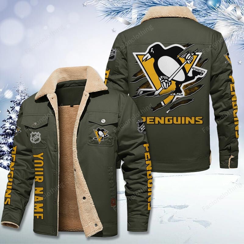 Sportswearmerch Pittsburgh Penguins NHL Personalized Cotton Jacket For Fan