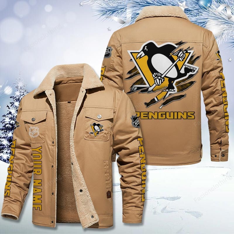 Sportswearmerch Pittsburgh Penguins NHL Personalized Cotton Jacket For Fan