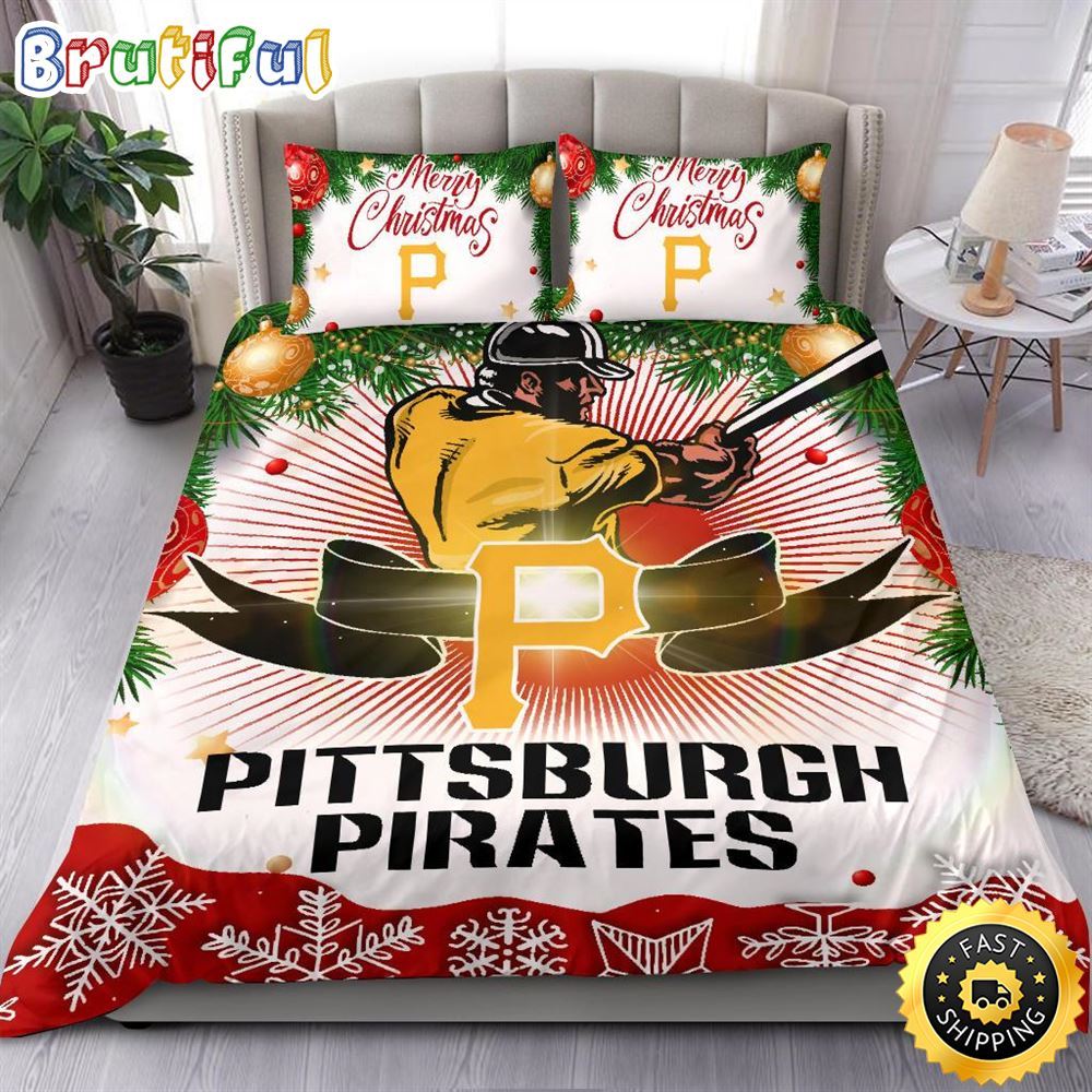 Sportswearmerch Pittsburgh Pirates MLB Christmas Bedding Sets Merry For Fan