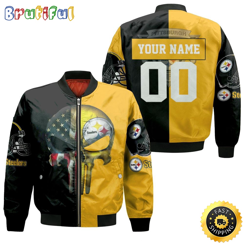 Sportswearmerch Pittsburgh Steelers NFL American Personalized Bomber Jacket For Fan