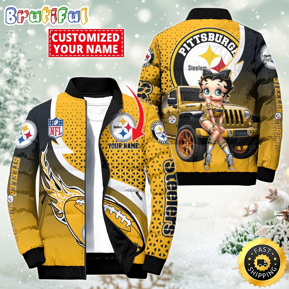 Sportswearmerch Pittsburgh Steelers NFL Betty Boop Puffer Jacket For Fan
