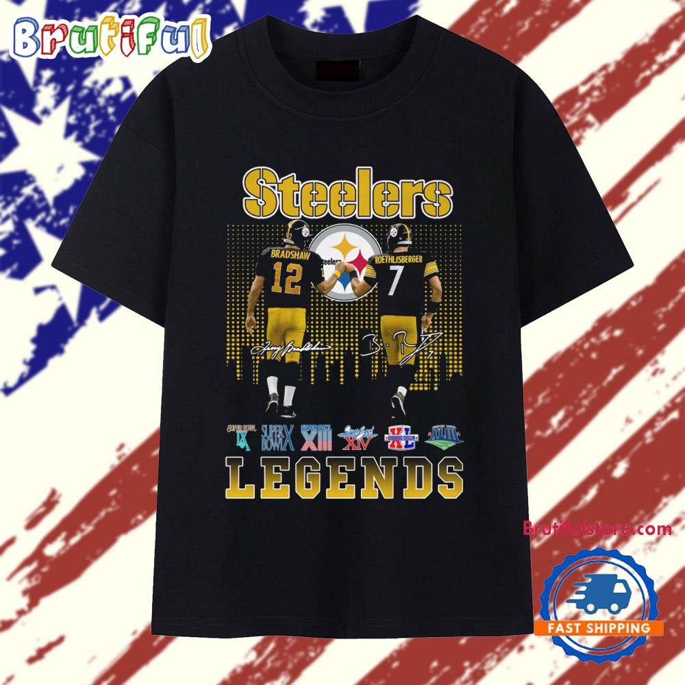 Sportswearmerch Pittsburgh Steelers NFL Bradshaw Roethlisberger T Shirt For Fan