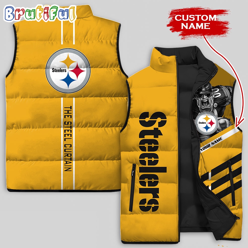 Sportswearmerch Pittsburgh Steelers NFL Damn Right Sleeveless Down Puffer Jacket For Fan