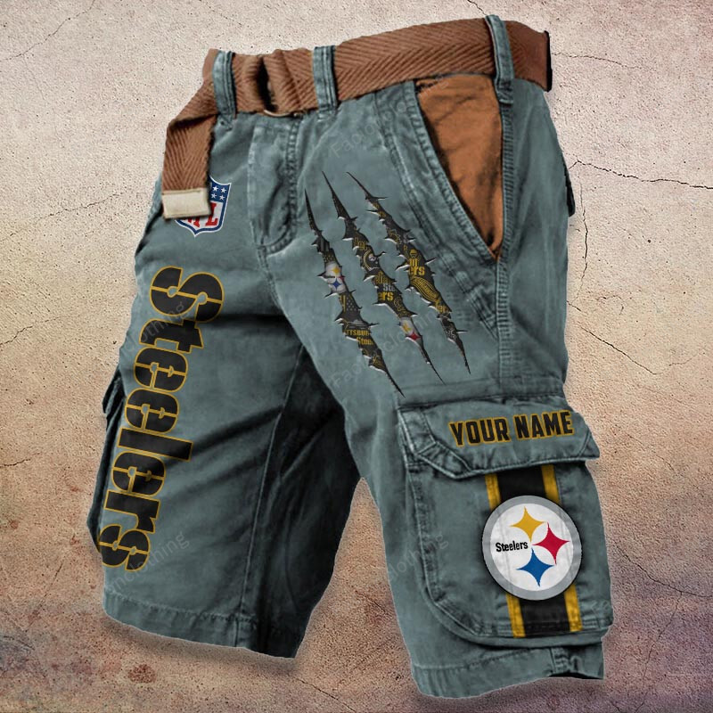 Sportswearmerch Pittsburgh Steelers NFL Denim Short For Fan