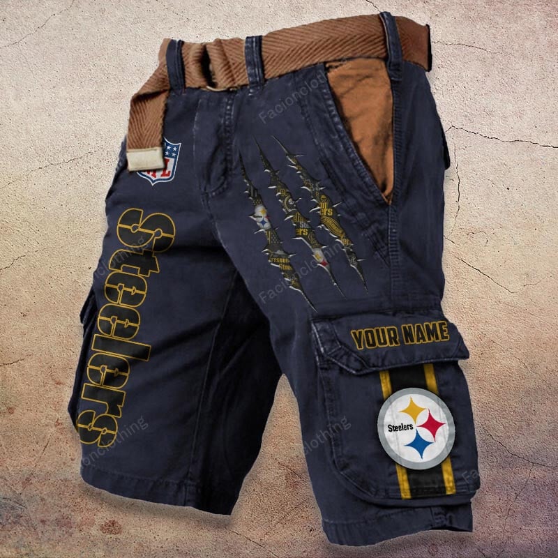Sportswearmerch Pittsburgh Steelers NFL Denim Short For Fan