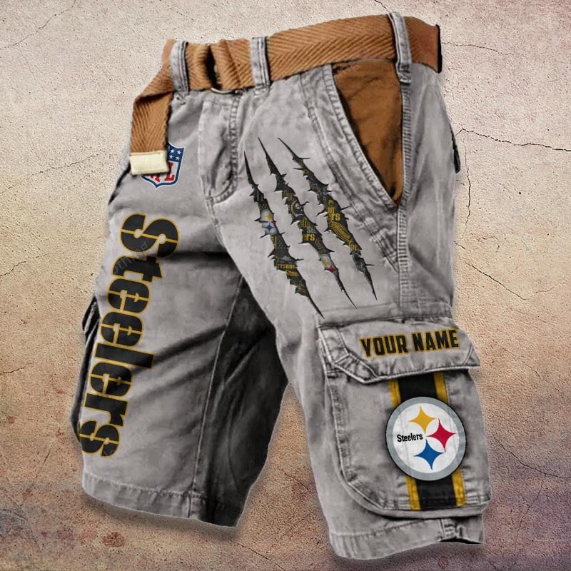 Sportswearmerch Pittsburgh Steelers NFL Denim Short For Fan
