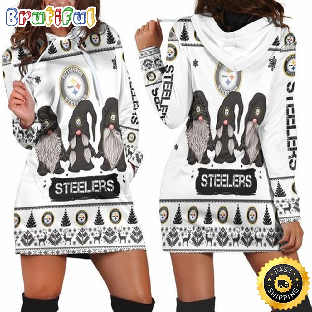 Sportswearmerch Pittsburgh Steelers NFL Gnomes Hoodie Dress For Fan