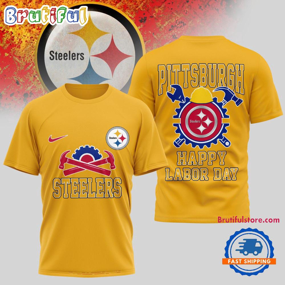 Sportswearmerch Pittsburgh Steelers NFL Happy Labor Day 2025 Uniesx 3D Shirt For Fan