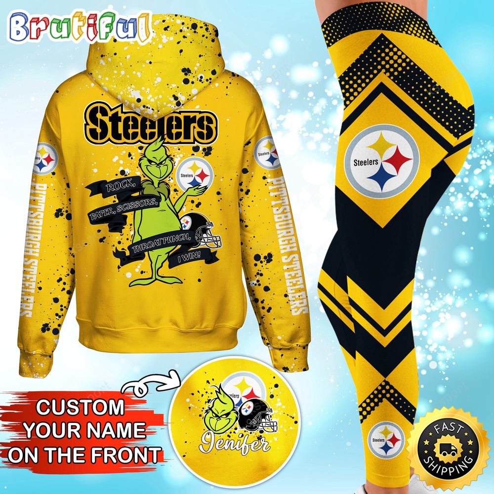 Sportswearmerch Pittsburgh Steelers NFL Hoodie Leggings The Grinch For Fan