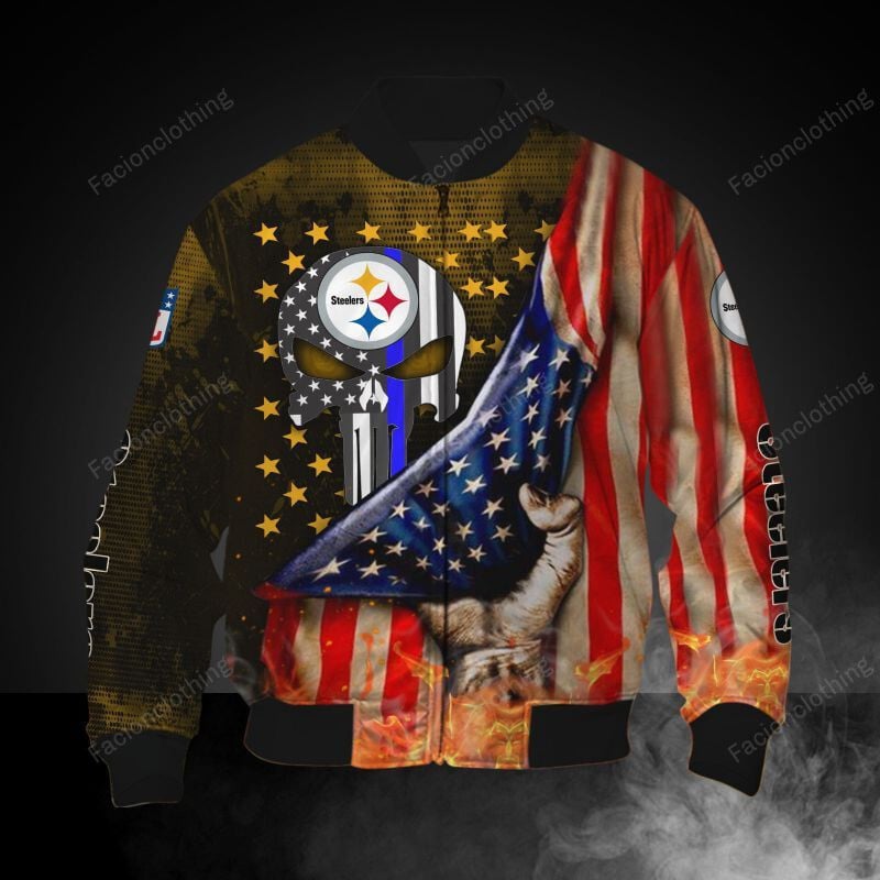 Sportswearmerch Pittsburgh Steelers NFL Personalized Bomber Jacket For Fan