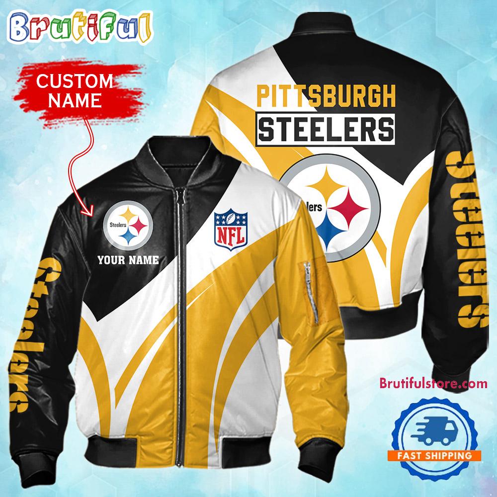 Sportswearmerch Pittsburgh Steelers NFL Personalized Bomber Jacket For Fan