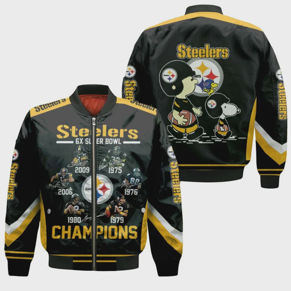 Sportswearmerch Pittsburgh Steelers NFL Personalized Bomber Jacket For Fan