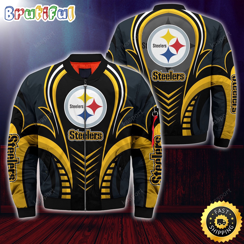 Sportswearmerch Pittsburgh Steelers NFL Personalized Bomber Jacket For Fan