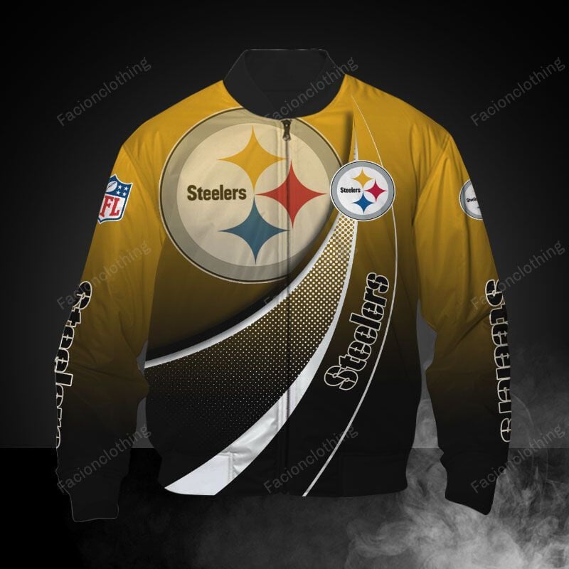 Sportswearmerch Pittsburgh Steelers NFL Personalized Bomber Jacket For Fan