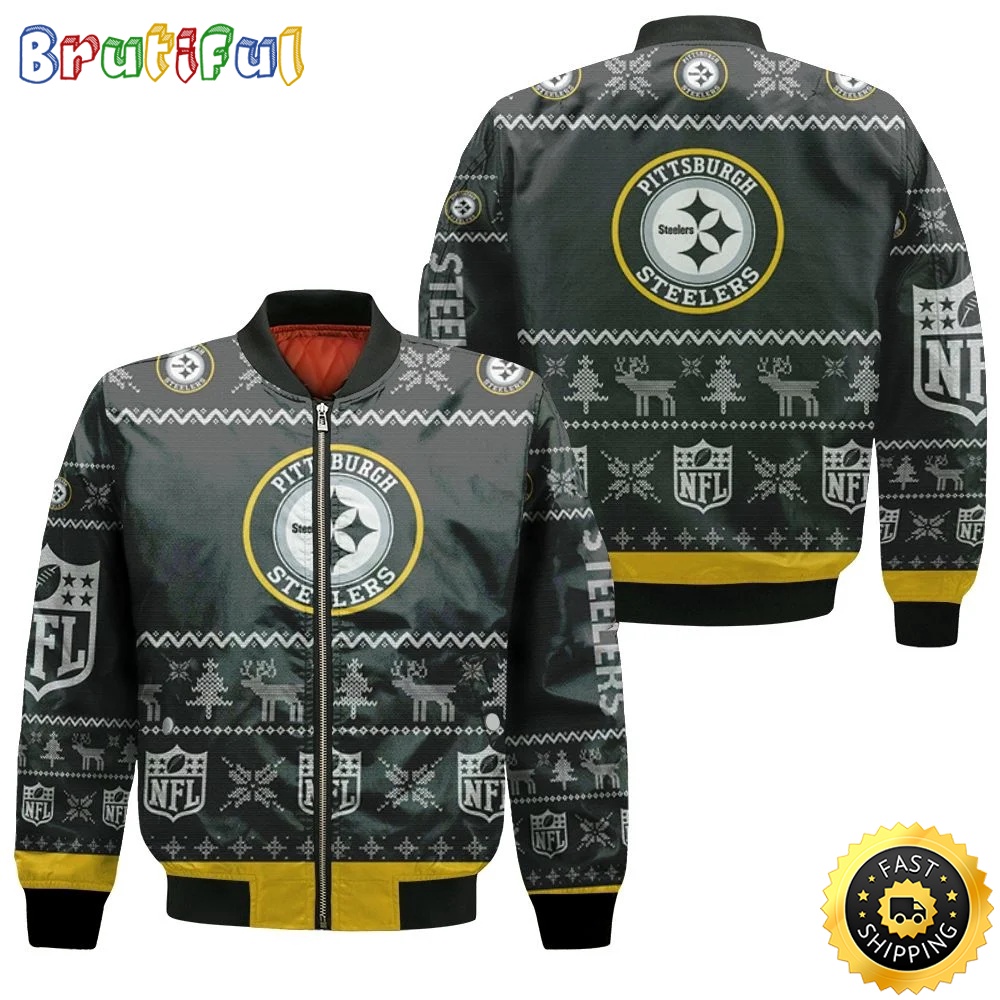 Sportswearmerch Pittsburgh Steelers NFL Personalized Bomber Jacket For Fan