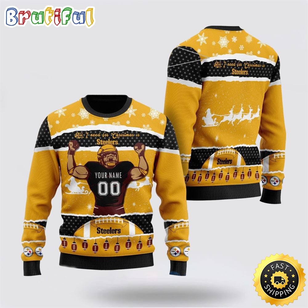 Sportswearmerch Pittsburgh Steelers NFL Personalized Christmas Sweater For Fan