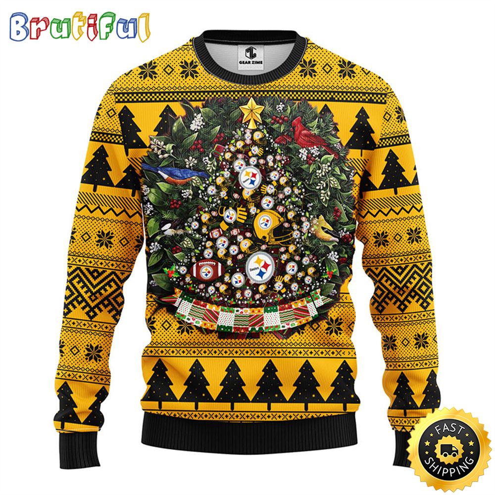 Sportswearmerch Pittsburgh Steelers NFL Personalized Christmas Sweater For Fan