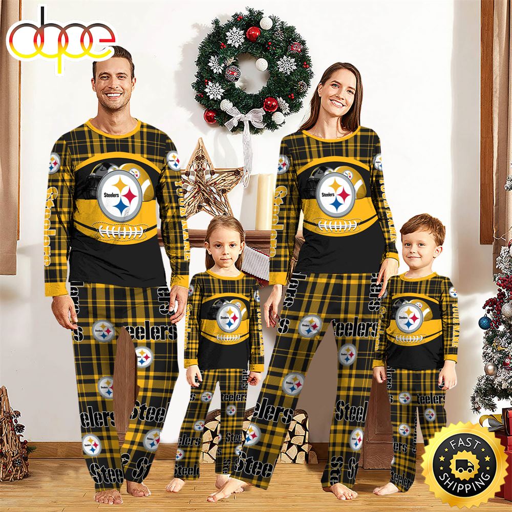 Sportswearmerch Pittsburgh Steelers NFL Personalized Pajamas Family For Fan