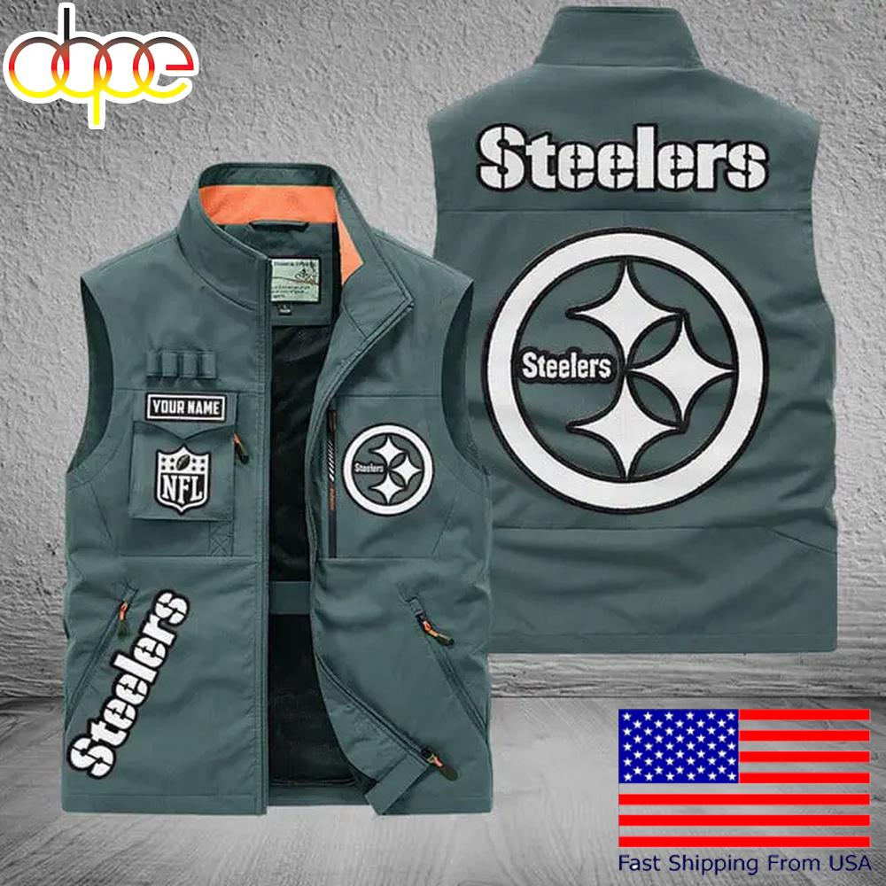 Sportswearmerch Pittsburgh Steelers NFL Personalized Pocket Vest For Fans For Fan