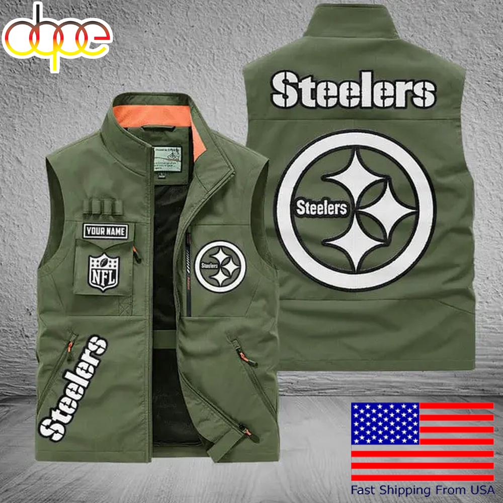 Sportswearmerch Pittsburgh Steelers NFL Personalized Pocket Vest For Fans For Fan