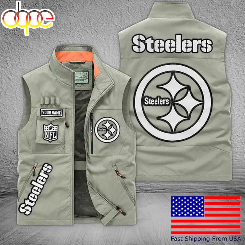 Sportswearmerch Pittsburgh Steelers NFL Personalized Pocket Vest For Fans For Fan