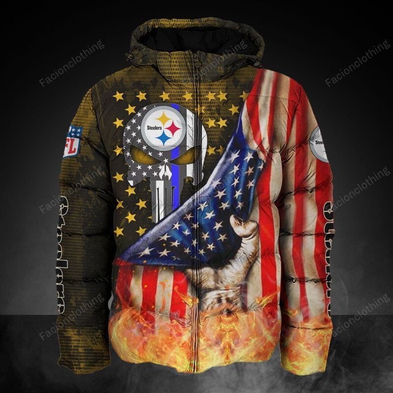 Sportswearmerch Pittsburgh Steelers NFL Personalized Puffer Jacket For Fan