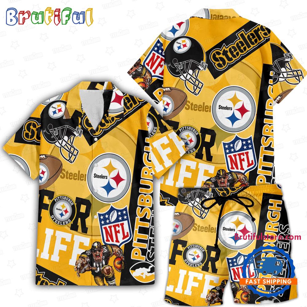 Sportswearmerch Pittsburgh Steelers NFL Personalized Set Short Set For Fan