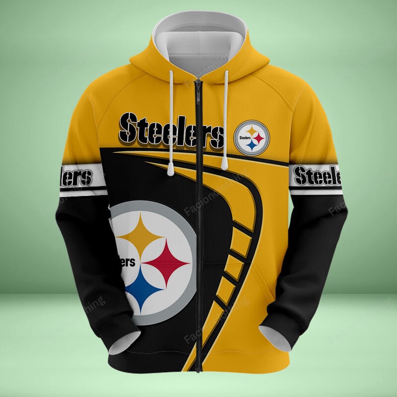Sportswearmerch Pittsburgh Steelers NFL Personalized Zip Hoodie For Fan