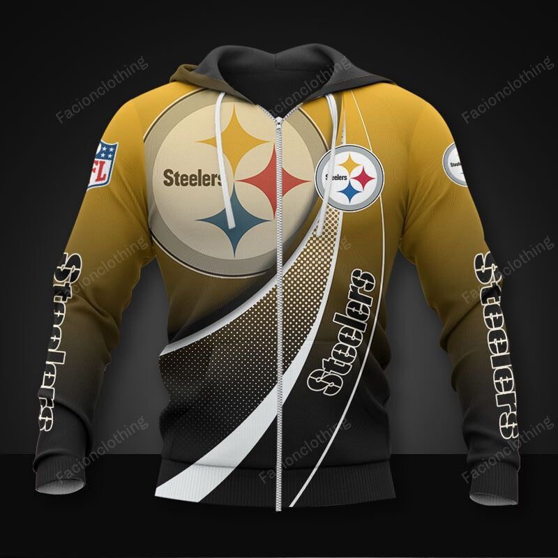 Sportswearmerch Pittsburgh Steelers NFL Personalized Zip Hoodie For Fan