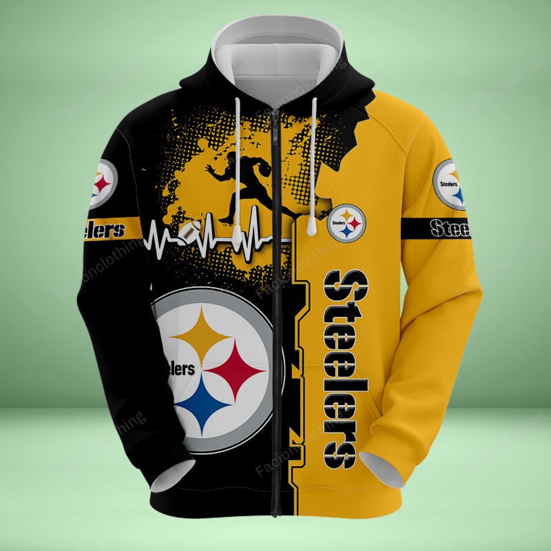 Sportswearmerch Pittsburgh Steelers NFL Personalized Zip Hoodie For Fan