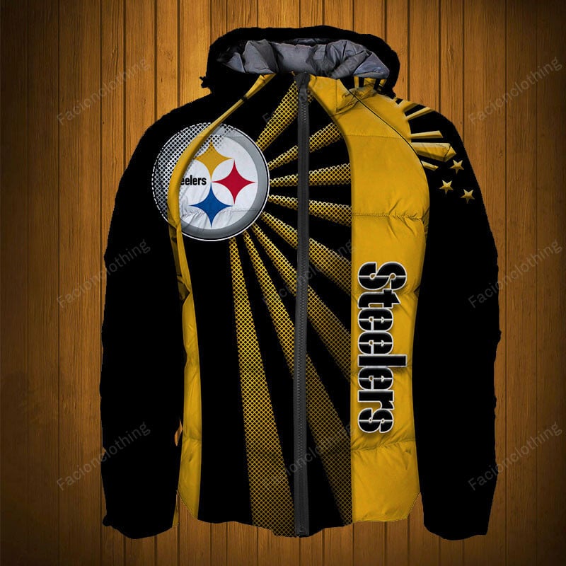 Sportswearmerch Pittsburgh Steelers NFL Puffer Jacket Personalized For Fan