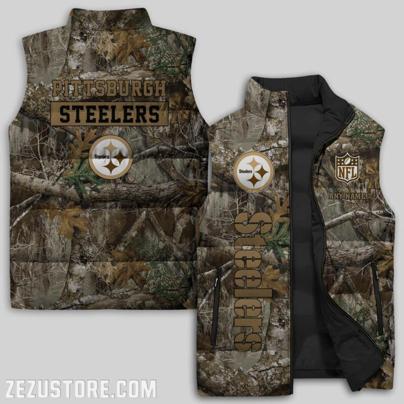 Sportswearmerch Pittsburgh Steelers NFL Sleeveless Puffer Jacket For Fans