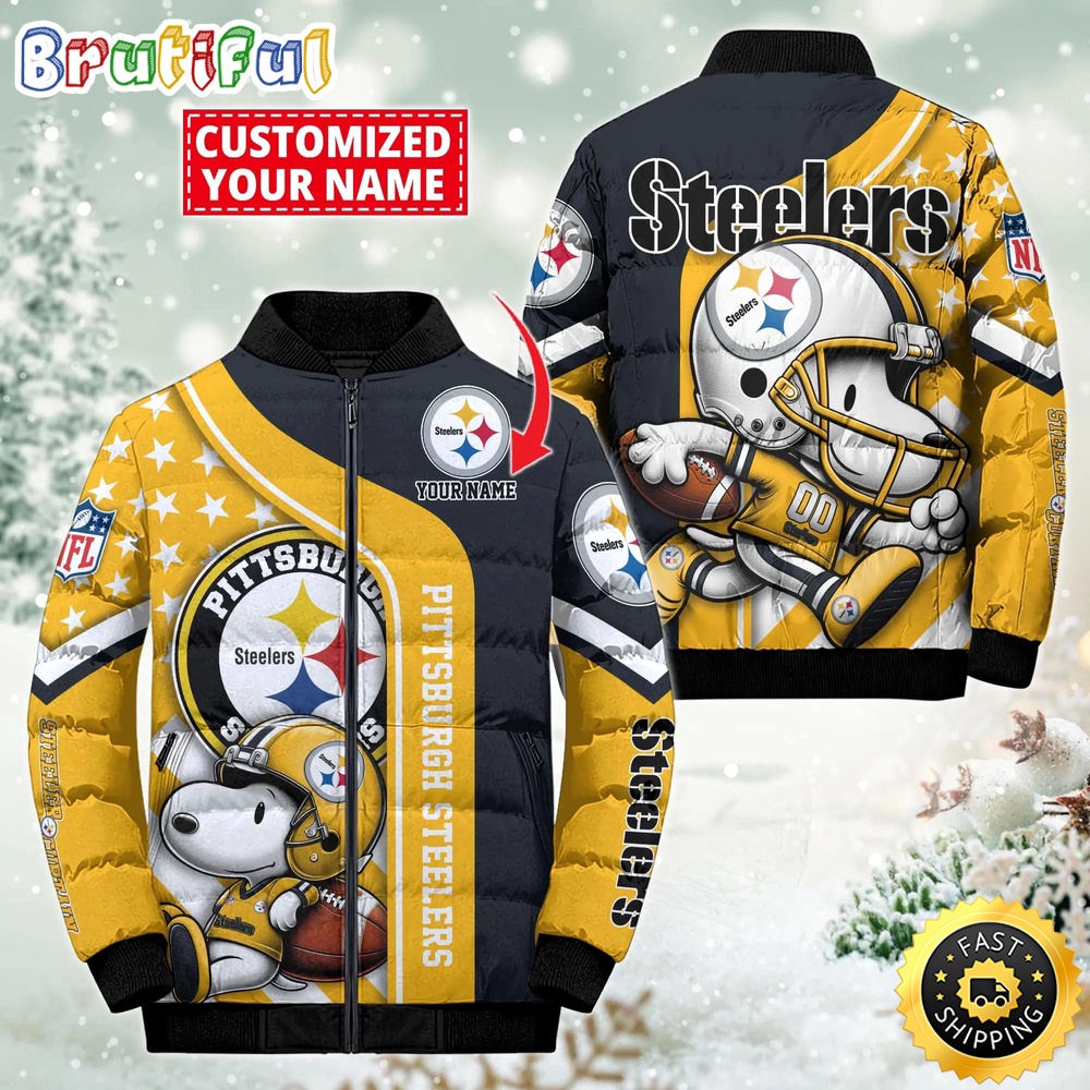 Sportswearmerch Pittsburgh Steelers NFL Snooby Puffer Jacket For Fan
