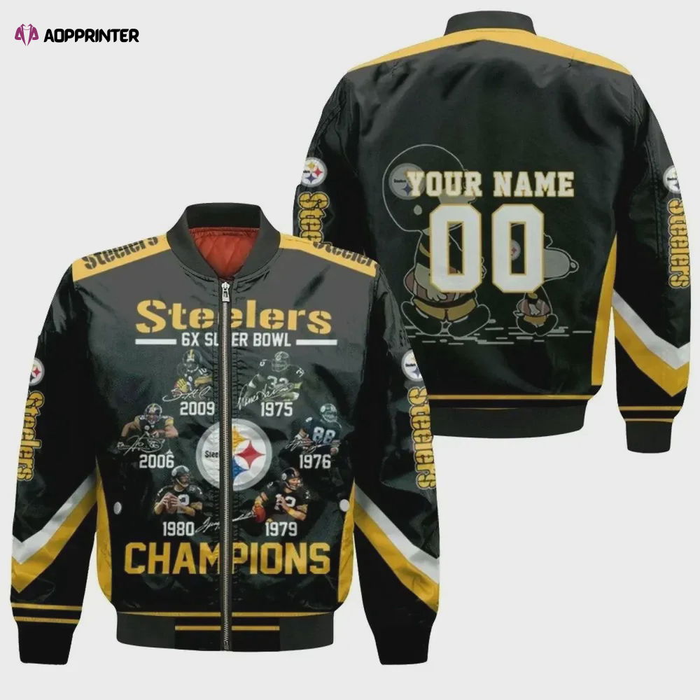 Sportswearmerch Pittsburgh Steelers NFL Snoopy Vs Peanuts Bomber Jacket For Fan